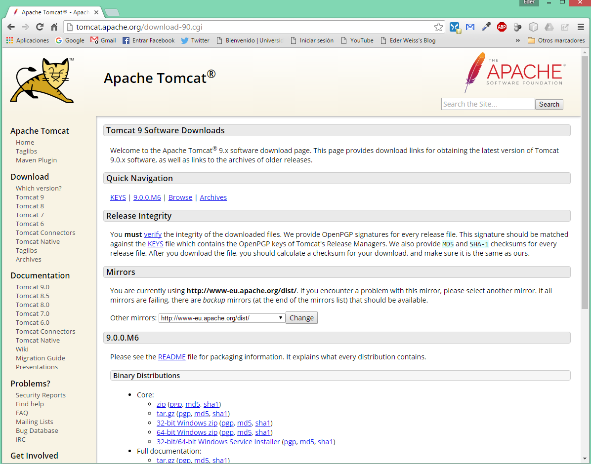 Download Apache Tomcat 9 Mac